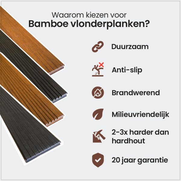 Bamboe vlonderplank sample